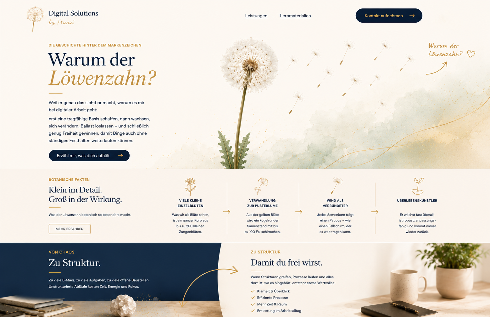 Warum der Löwenzahn? – die Geschichte hinter dem Markenzeichen von Digital Solutions by Franzi